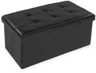 Box skládací s úložným prostorem 80×40×40cm, černá - Taburet