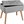 Ranya upholstered bench, linen look with storage, light grey
