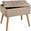 Ranya upholstered bench, linen look with storage space, sand