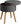 Upholstered stool, linen look with storage space, dark grey