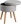 Upholstered Stool, linen look with storage space, light grey