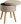 Upholstered Stool, linen look with storage space, sand
