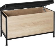 Sedací truhla s polstrováním Calico 81,5×41,5×50,5 cm, Industrial světlé dřevo, dub Sonoma - Taburet