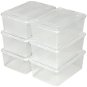 Úložný box Tectake Úložné boxy plastové krabice sada 36 dílná - průhledná - Úložný box