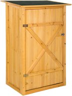 TECTAKE Skříň zahradní, dřevěná, hnědá 118 × 75 × 56 cm - Garden Storage Cabinet