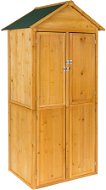 TECTAKE Skříň zahradní, dřevěná, hnědá 213,5 × 80,5 × 60 cm - Garden Storage Cabinet