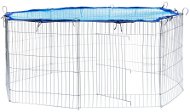 Tectake Ohrádka s bezpečnostnou sieťou Ø 145 cm, modrá - Ohrádka pre hlodavce