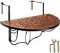 Tectake Skladací stôl na balkón s mozaikou, terakota - Záhradný stôl