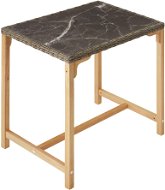 TecTake Ratanový barový stůl Kutina 96 × 65 × 100 cm - přírodní - Barový stůl