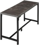 TecTake Ratanový barový stůl Lovas 161 × 64,5 × 99,5 cm - šedý - Barový stůl