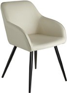 TecTake Židle Marilyn Stoff - krémová/černá - Jídelní židle
