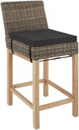 TecTake Ratanová barová židle Latina - přírodní - Barová stolička