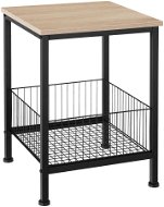 TecTake Odkladací stolík Grimsby 40 × 40 × 55,5 cm – Industrial svetlé drevo, dub Sonoma - Odkladací stolík