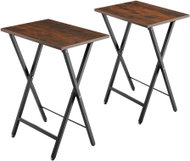 TecTake Sada 2 odkládacích stolků Phoenix - Industrial tmavé dřevo - Side Table