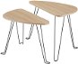 TecTake Sada 2 odkládacích stolků Richmond - Industrial světlé dřevo, dub Sonoma - Odkládací stolek