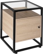 TecTake Noční stolek Dudley 40 × 43 × 60,5 cm - Industrial světlé dřevo, dub Sonoma - Noční stolek