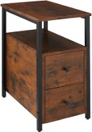 TecTake Noční stolek Tullamore 49,5 × 30 × 61,5 cm - Industrial tmavé dřevo - Noční stolek
