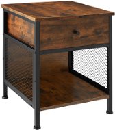 TecTake Noční stolek Killarney 45 × 46 × 55,5 cm - Industrial tmavé dřevo - Noční stolek