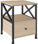 TecTake Noční stolek Falkirk 40 × 41,5 × 55,5 cm - Industrial světlé dřevo, dub Sonoma - Noční stolek
