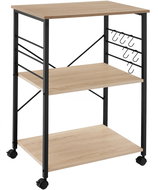 TecTake Servírovací vozík Rugby 65,5 × 45,5 × 88,5 cm - Industrial světlé dřevo, dub Sonoma - Servírovací stolek
