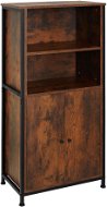 Příborník Doncaster 60 × 38 × 125 cm - Industrial tmavé dřevo - Príborník