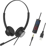 Tellur Voice 420, Binaural, USB/3.5mm jack, black - Headphones