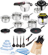 Tefal Sada hrncov, panvíc, nožov, dóz a kuchynského náčinia 32 ks (starter kit) - Súprava riadu