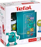 Tefal KIDS Set aus Brotbox und Trinkflasche 0,4 Liter - Türkis - Monster - Dosen-Set