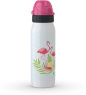 Tefal Vacuum Edelstahlflasche 0,5l ISO2GO Weiß Flamingo K3182312 - Trinkflasche
