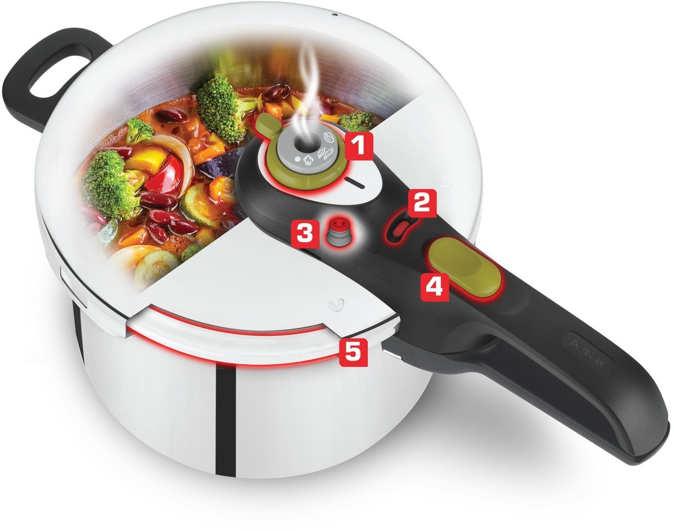 Tefal Pressure Cooker Secure5 Neo Set 4 6l with Steam Basket