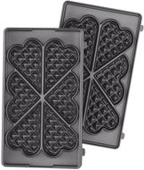 Tefal XA8106F0 2× Interchangeable Heart Waffle Plates for Tefal Snack Collection - Replacement Hotplate
