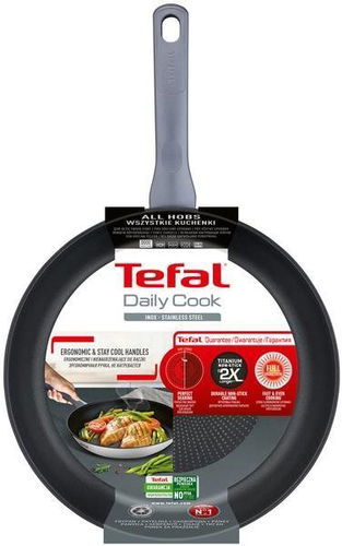 Tefal Daily Cook Induction Non-Stick Stainless Steel Frypan 24cm