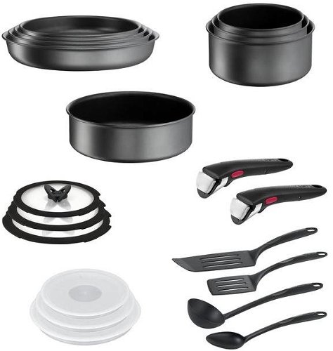Tefal Ingenio Daily Chef on Pot Set 8 Pieces - Cookware Sets Aluminium Grey - L7619202