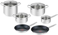 Tefal Cook Eat B922SA55 Kochgeschirr-Set aus Edelstahl - 10-teilig - Topfset