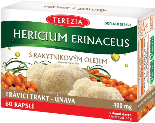 TEREZIA Hericium erinaceus with sea buckthorn. oil 60 capsules - Hericium - Main image