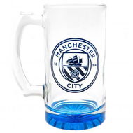 FotbalFans Manchester City FC, modrý znak, 425 ml - Sklenice