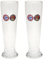 FootballFans FC Bayern Munich, club emblem and Paulaner, 500 ml, set of 2 - Glass