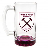 FootballFans West Ham United FC, red emblem, 425 ml - Glass