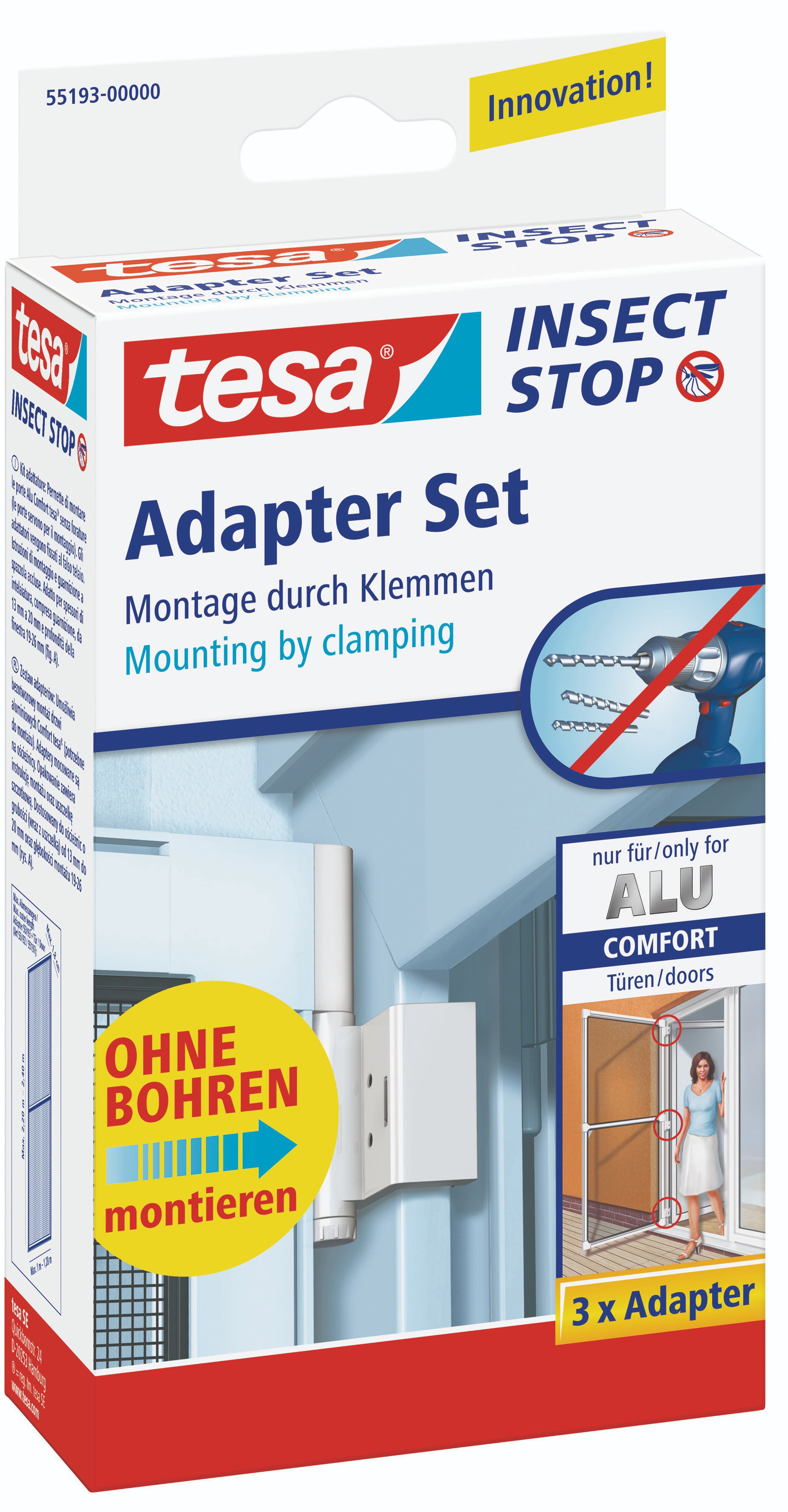 tesa COMFORT keretrögzítő készlet, fehér