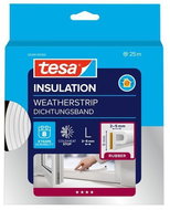 tesa® Insulating self-adhesive gasket - rubber, profile P, 25 m × 9 mm × 5.5 mm, white - Window Seals