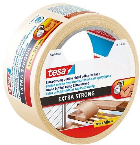 tesa Double-sided Flooring Tape Extra-Strong Hold, 10m:50mm - Duct