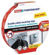 Lepiaca páska TESA Powerbond Ultra Strong, obojstranná montážna páska, biela, 5 m: 19 mm - Lepicí páska
