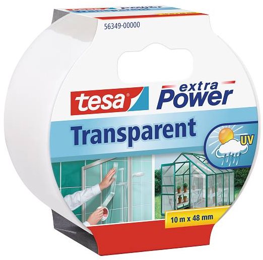 tesa Extra Power Transparent, átlátszó, erősen tapadó, 10m×48m