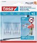 tesa Self-adhesive transparent decorative hook for glass 1kg - Adhesive Hook