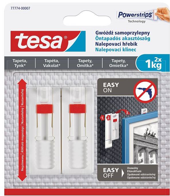 tesa Állítható ragasztószög tapétához és vakolathoz 1 kg