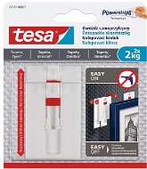 tesa - Nastaviteľný nalepovací háčik na tapety a omietku, 2 kg - Nalepovací klinec