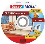 tesamoll® Rubber Seal, White, for Windows and Doors, D-profile, Drum of 100m - Window Seals