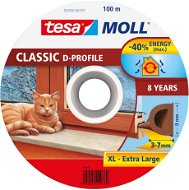 Window Seals tesamoll® Rubber Seal, Brown, for Windows and Doors, D-profile, Drum of 100m - Těsnění do oken
