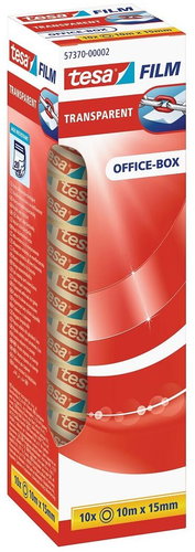 TESA Economy 15 mm x 33 m, transparent - pack of 10 - Duct Tape - Main image