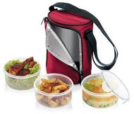 Tescoma FRESHBOX 892211.00 Kühltasche mit 3 Aufbewahrungsdosen 1,5 Liter - bordeaux - Lunchbox